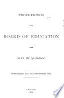 Official Report of the Proceedings of the Board of Education of the City of Chicago