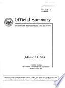 Official Summary of Security Transactions and Holdings