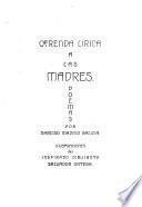 Ofrenda lírica a las madres