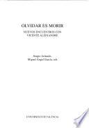 Olvidar es morir
