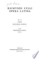 Opera latina: 168-177: Parisiis anno 1311 composita (In Corpus chriatianorum; Continuatio mediaevalis, 32)
