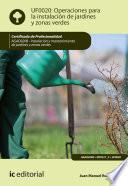 Operaciones para la instalación de jardines y zonas verdes. AGAO0208