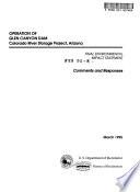 Operation of Glen Canyon Dam, Colorado River Storage Project, Coconcino County