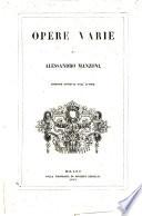 Opere varie di Alessandro Manzoni