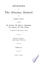 Opiniones del Secretario de Justicia de Puerto Rico