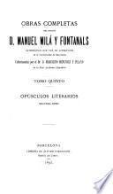Opúsculos literarios