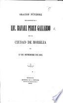 Oracion fúnebre ... en la ciudad de Morelia el 17 de Setiembre de 1862