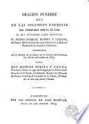 Oracion funebre que en las solemnes exequias del venerable siervo de Dios...Pedro Pasqual Rubert y Lozano...En la Iglesia de su orden de la Ciudad de Valencia dia 16 de diciembre de 1813...