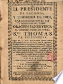 Oración panegyrica al Glo. Padre de los pobres, Sto. Thomas de Villanueva ...