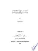 Oralidad, Autoridad Y Retorica en la Tragicomedia de Calisto Y Melibea de Fernando de Rojas