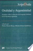 Oralidad y argentinidad