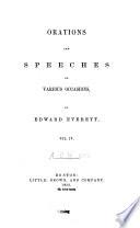 Orations and Speeches on Various Occasions