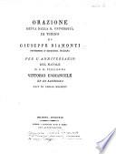 Orazione detta nella R. Università di Torino ... per l'anniversario del natale di S.M. fedelissima Vittorio Emmanuele, Rè di Sardegna, etc