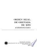 Orden real de Grenada de 1973 (Constitución).