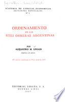 Ordenamiento de las leyes obreras argentinas