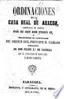 Ordinaciones de la Casa Real de Aragon