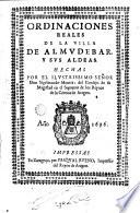 Ordinaciones reales de la villa de Almudebar y sus aldeas