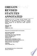 Oregon Revised Statutes Annotated