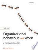 Organizational Behaviour and Work