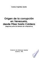 Origen de la corrupción en Venezuela