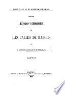 Orígen histórico y etimológico de las calles de Madrid