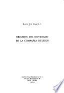 Orígenes del noviciado en la Compañía de Jesús