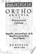 Orthographia y pronunciacion castellana