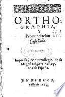 Orthographia y pronunciacion castellana