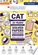 Oswaal CAT 25 Years' Chapter-wise and Topic-wise Solved Papers Question Bank 1990-2008, 2017-2022 VARC, DILR & QA (For 2023 Exam)