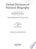 Oxford Dictionary of National Biography