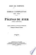 Páginas de ayer (obra póstuma)