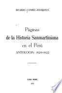 Páginas de la historia sanmartiniana en el Perú