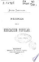 Páginas para la educación popular