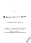 Palaeontographical Society