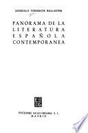 Panorama de la literatura española contemporánea