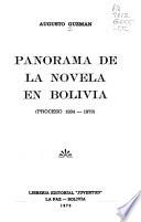 Panorama de la novela en Bolivia (proceso 1834-1973)
