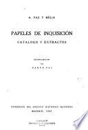 Papeles de Inquisición