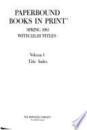 Paperbound Books in Print