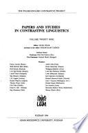 Papers and Studies in Contrastive Linguistics