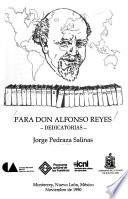 Para Don Alfonso Reyes