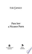 Para leer a Nicanor Parra