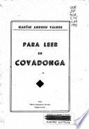 Para leer en Covadonga