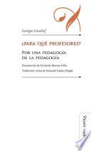 ¿Para qué profesores?
