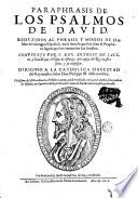 Paraphrasis de los psalmos de David