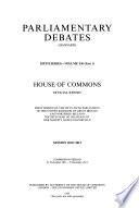 Parliamentary Debates (Hansard).