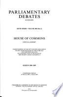 Parliamentary Debates (Hansard).