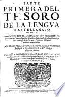 Parte... del tesoro de la lengua castellana ó española