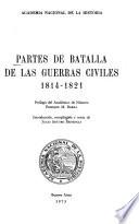 Partes de batalla de las guerras civiles, 1814-1821