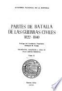 Partes de batalla de las guerras civiles: 1822-1840