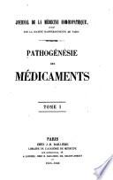 Pathogënésie des médicaments. t.1